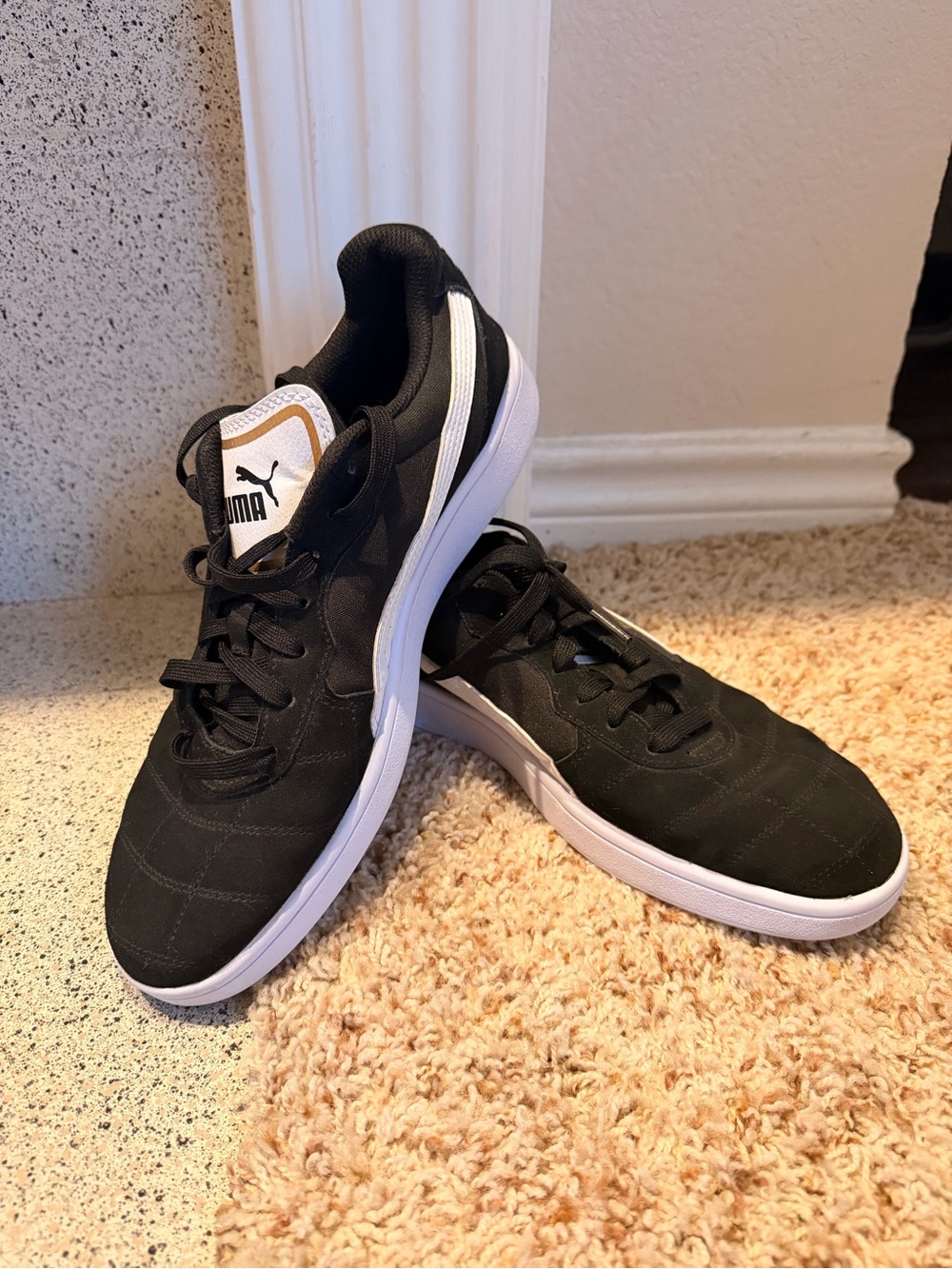 Puma Black and White Casual Athletic Sneakers